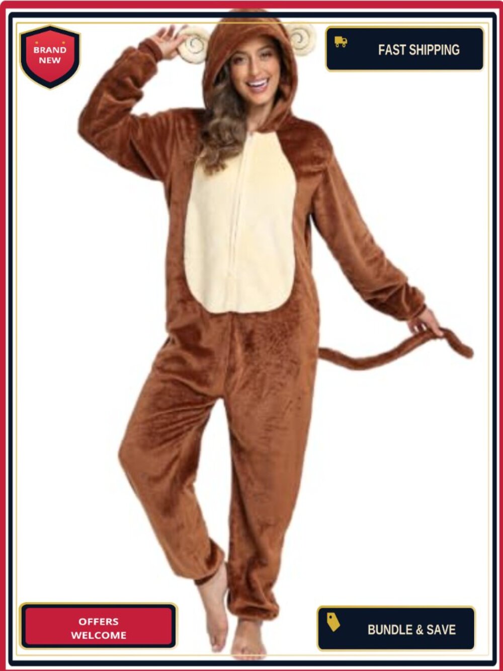Adult Animal Onesie Pajamas Halloween Costume One Piece Cosplay Jumpsuit